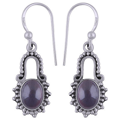 925 Sterling Silver Garnet Earrings - R1501641-7