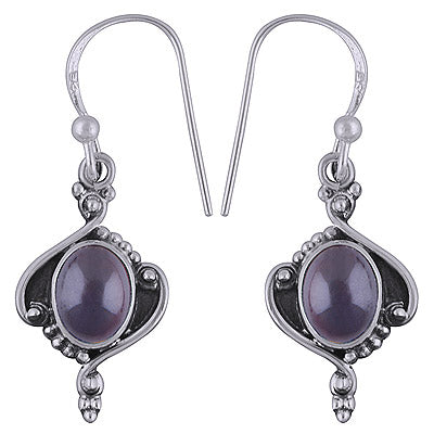 925 Sterling Silver Garnet Earrings - R1501642-7