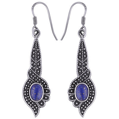 925 Sterling Silver Lapis Earrings - R1501684-9