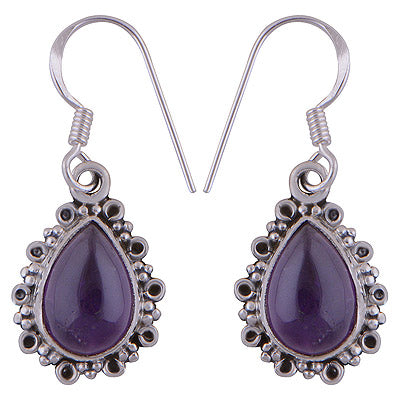 925 Sterling Silver Amethyst Earrings - R1501702-1