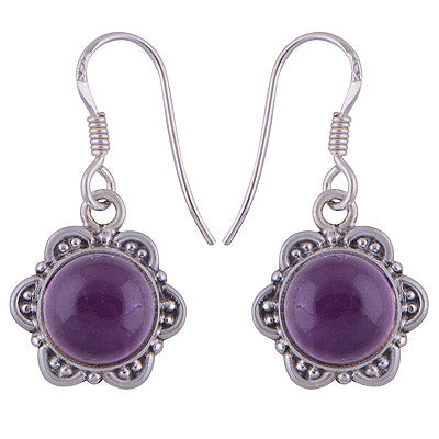 925 Sterling Silver Amethyst Earrings - R1501708-1