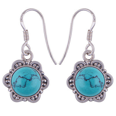 925 Sterling Silver Turquoise Earrings - R1501708-10