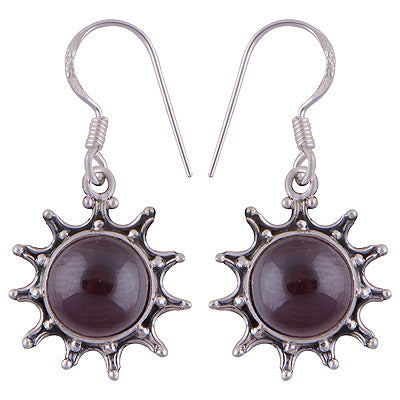 925 Sterling Silver Garnet Earrings - R1501710-2