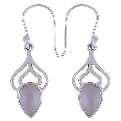 925 Sterling Silver Rainbow Moonstone Earrings - R1501720-1