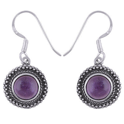 925 Sterling Silver Amethyst Earrings - R1501740-1
