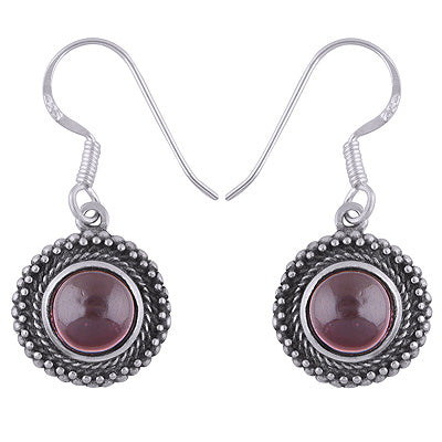 925 Sterling Silver Garnet Earrings - R1501740-2