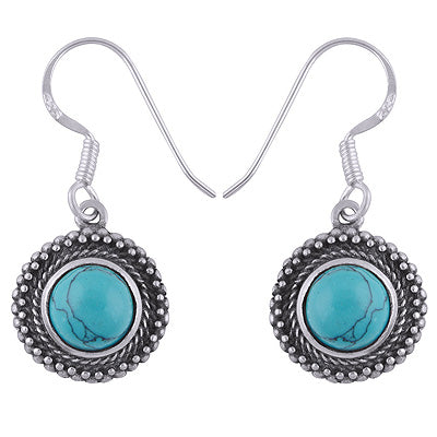 925 Sterling Silver Turquoise Earrings - R1501740-3