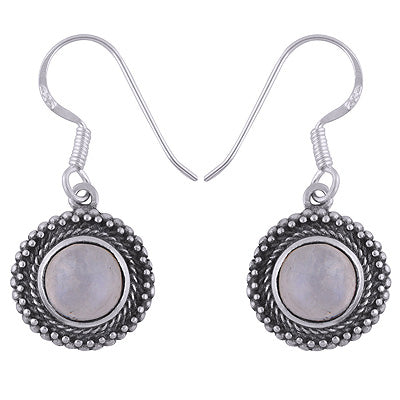 925 Sterling Silver Rainbow Moonstone Earrings - R1501740-4