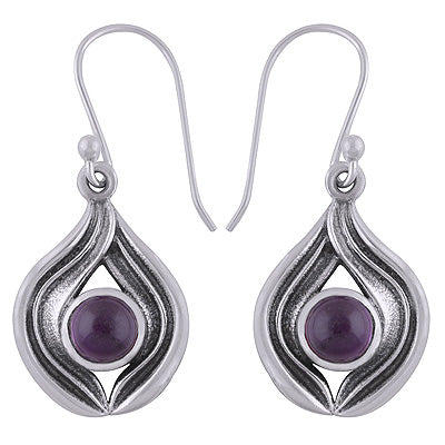 925 Sterling Silver Amethyst Earrings - R1501744-1