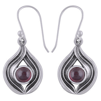 925 Sterling Silver Garnet Earrings - R1501744-2