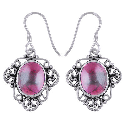 925 Sterling Silver Garnet Earrings - R1501748-2