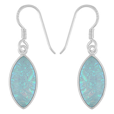 Beautiful Handmade Bezel Opal Marquise Shape 925 Sterling Solid Silver Dangle Earrings - R1501754-6