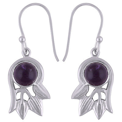925 Sterling Silver Amethyst Earrings - R1501756-1