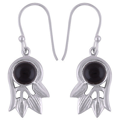 925 Sterling Silver Black Onyx Earrings - R1501756-10