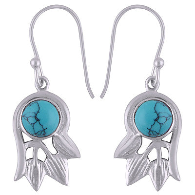 925 Sterling Silver Turquoise Earrings - R1501756-3