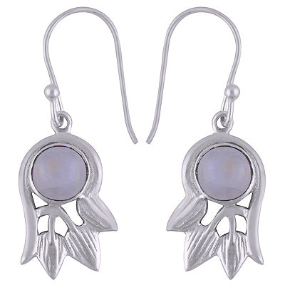 925 Sterling Silver Rainbow Moonstone Earrings - R1501756-4