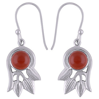 925 Sterling Silver Carnelian Earrings - R1501756-7
