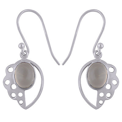 925 Sterling Silver Prehnite Earrings - R1501766-7
