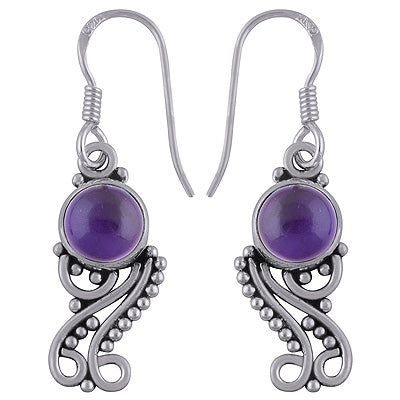 925 Sterling Silver Amethyst Earrings - R1501768-1