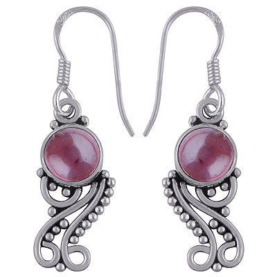 925 Sterling Silver Garnet Earrings - R1501768-2