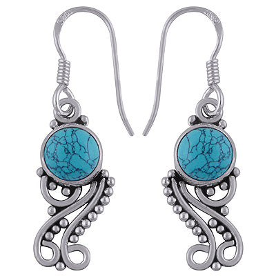 925 Sterling Silver Turquoise Earrings - R1501768-3