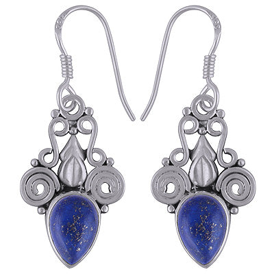 925 Sterling Silver Lapis Earring - R1501772-5