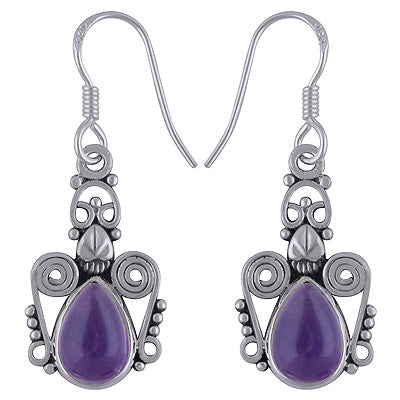 925 Sterling Silver Amethyst Earrings - R1501774-1