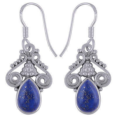 925 Sterling Silver Lapis Earring - R1501776-5