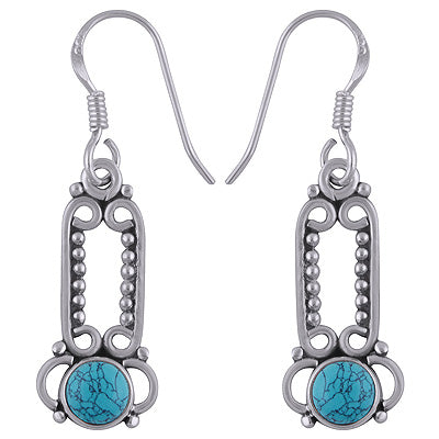 925 Sterling Silver Turquoise Earrings - R1501781-3
