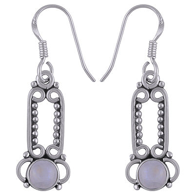 925 Sterling Silver Rainbow Moonstone Earrings - R1501781-4