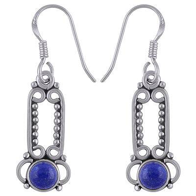 925 Sterling Silver Lapis Earring - R1501781-6