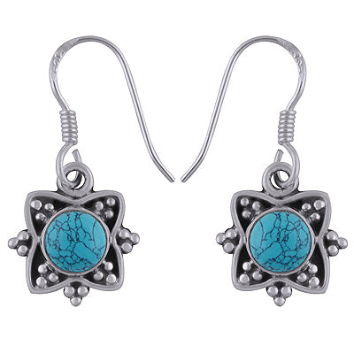 925 Sterling Silver Turquoise Earrings - R1501786-3