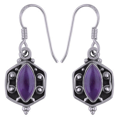 925 Sterling Silver Amethyst Earrings - R1501790-1