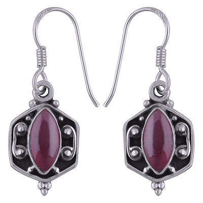 925 Sterling Silver Garnet Earrings - R1501790-2