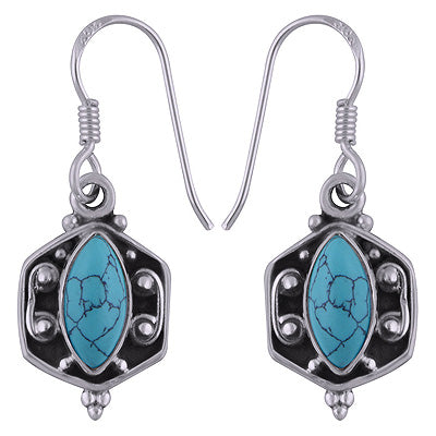 925 Sterling Silver Turquoise Earrings - R1501790-3