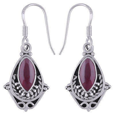 925 Sterling Silver Garnet Earrings - R1501793-2