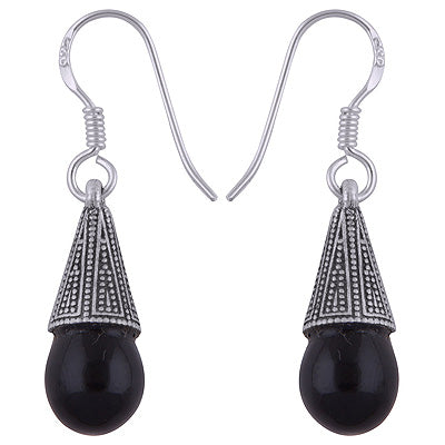 925 Sterling Silver Black Onyx Earrings - R1501804-2
