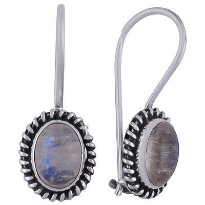925 Sterling Silver Rainbow Moonstone Earrings - R1501814-4