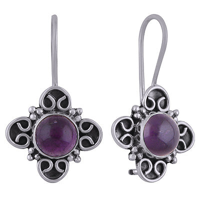 925 Sterling Silver Amethyst Earrings - R1501818-1