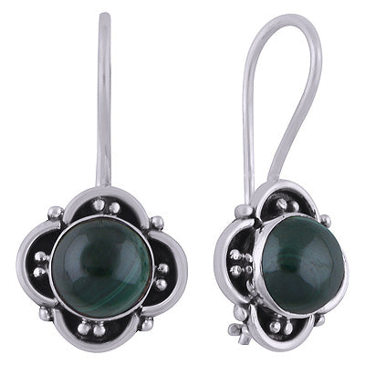 925 Sterling Silver Malachite Earrings - R1501824-8