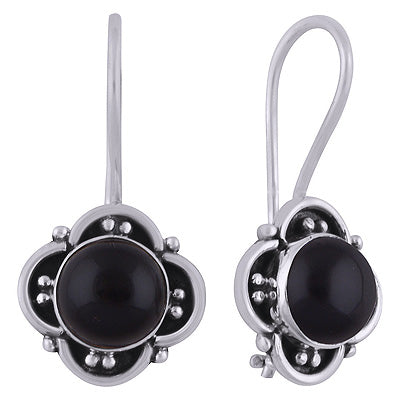 925 Sterling Silver Black Onyx Earrings - R1501824-9