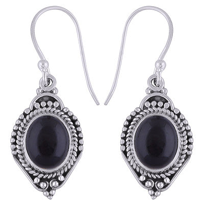 925 Sterling Silver Black Onyx Earrings - R1501843-8