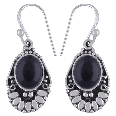 925 Sterling Silver Black Onyx Earrings - R1501846-8