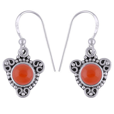 Carnelian 925 Sterling Silver Earrings - R1501856-7