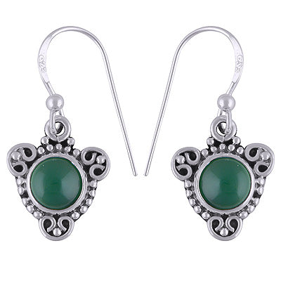 Green Onyx 925 Sterling Silver Earrings - R1501856-8