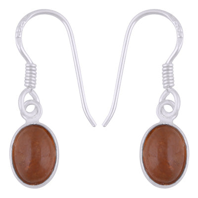 Alluring Plain Bezel Tourmaline Oval Shape 925 Sterling Solid Silver Dangle Earrings - R1501987-4