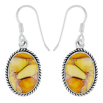 Beautiful Twisted Wire Work Around Honey Dahlia Copper Turquoise Oval Shape 925 Sterling Solid Silver Dangle Earrings - R1502031-4