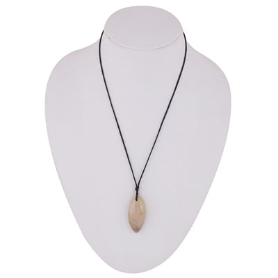Magnificent Gemstone Golden Rutile Marquise Shape Black Cotton Cord Pendant Necklace - R1900249-10