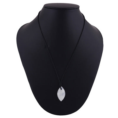 Magnificent Gemstone Rainbow Moonstone Marquise Shape Black Cotton Cord Pendant Necklace - R1900251-10