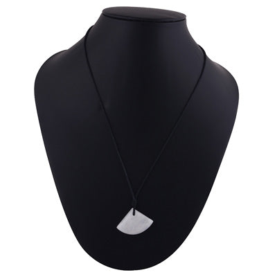 Magnificent Gemstone Rainbow Moonstone Fancy Shape Black Cotton Cord Pendant Necklace - R1900251-17